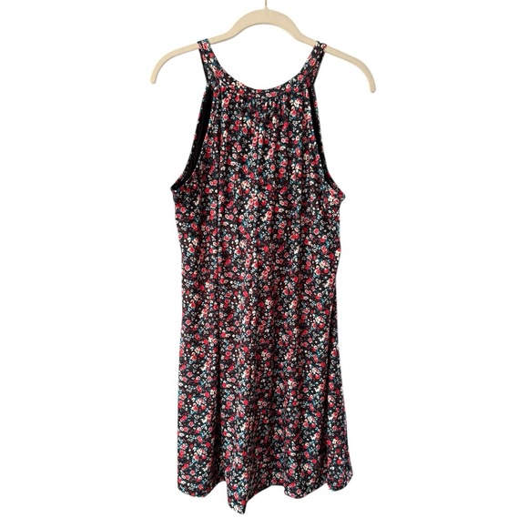 Floral Swing Mini Dress Built-In Bra Halter NEW Size Large Casual Summer NWT - Picture 5 of 15